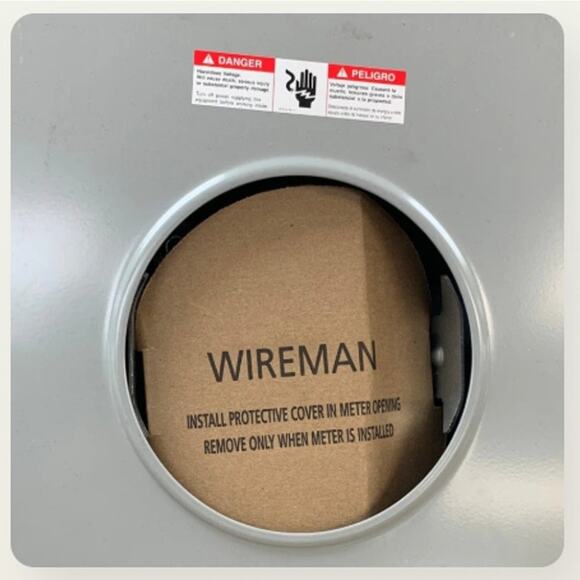 New Talon 200A Outdoor Enclosure 3R One Phase 3 Wire Ringless Type Meter Socket - Picture 4 of 5